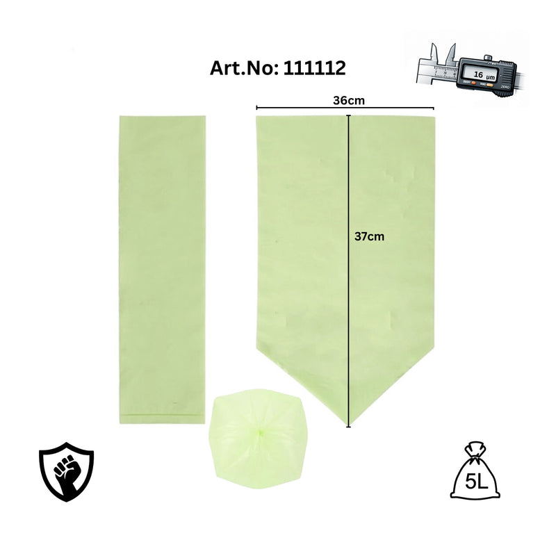 Kompostierbarer Müllbeutel, 5L, Extra Strong, 0,044€/Stk, 2,19€/Rolle