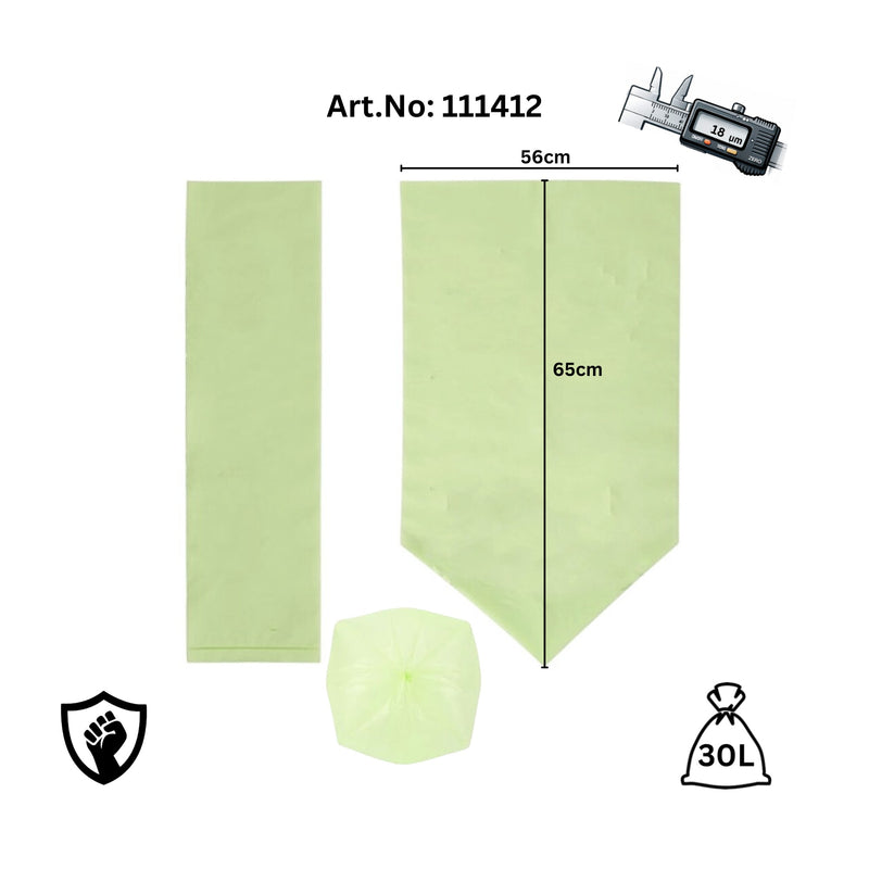 Compostable bag / Kompostierbarer Beutel, 30L,  Extra Strong, 0.096€/pc, 2.89€/roll