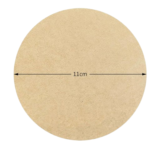 Backpapier/Burgerpapier/Hamburger-Patty-Papier, rund, 11 cm Durchmesser, BPA-frei, PFAS-frei, ungebleicht, 40 g/m², extra stark