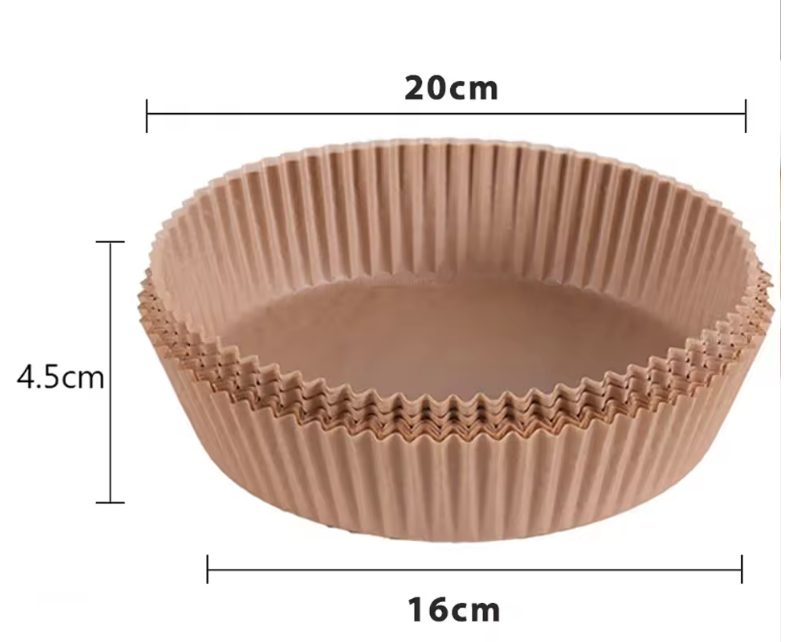 Air Fryer paper, 16cm, round, family pack, 200pcs, BPA free, PFAS free, unbleached