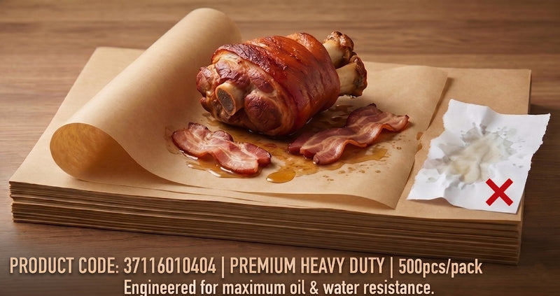 Baking paper in sheet, 60cm*40cm, BPA free, PFAS free, Unbleached,40g/m2, Grade III, Premium Heavy-Duty Edition,Very Strong
