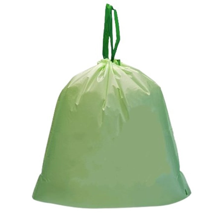 Kompostierbarer Bio-Müllbeutel mit Zugband, 6–8 l, 0,073 €/Stück, 2,19 €/Rolle