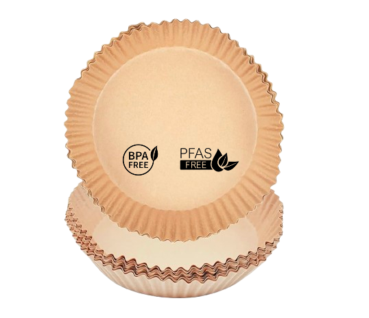 Air Fryer paper, 23cm, round, family pack, 125pcs, BPA free, PFAS free, Unbleached